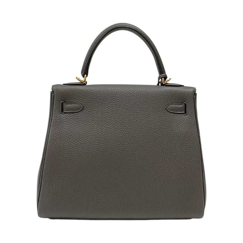 エルメス HERMES ケリー25 内縫い Z刻 エタン ゴールド金具 トゴ レディース ハンドバッグ ショルダーバッグ