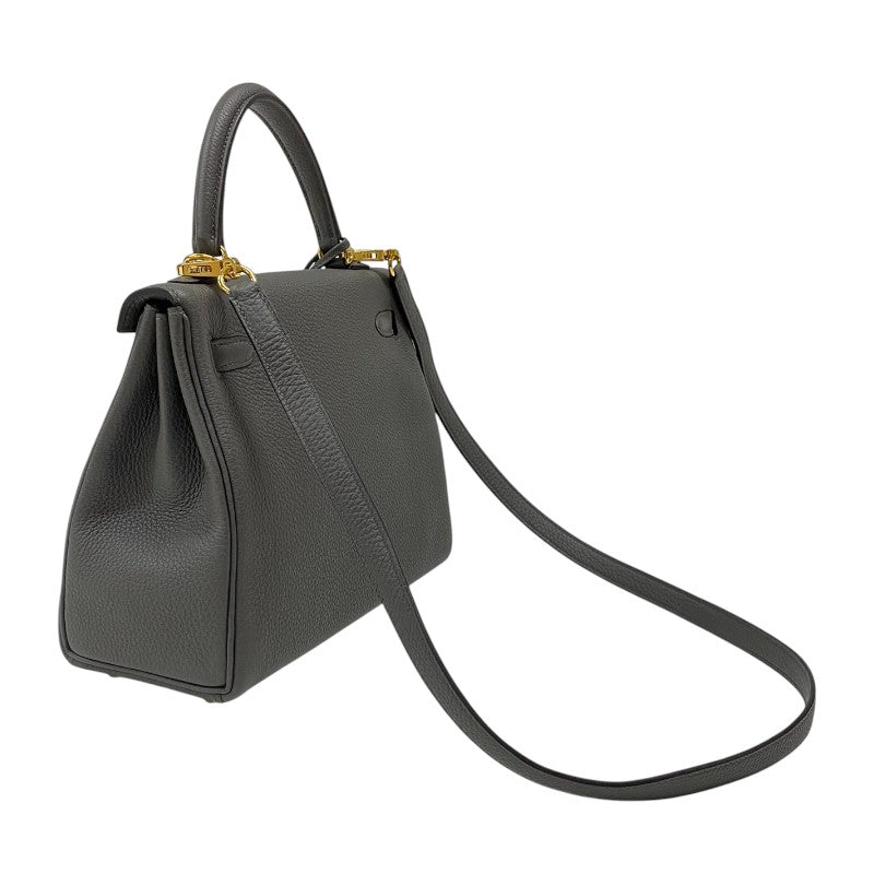 エルメス HERMES ケリー25 内縫い Z刻 エタン ゴールド金具 トゴ レディース ハンドバッグ ショルダーバッグ