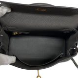 エルメス HERMES ケリー25 内縫い Z刻 エタン ゴールド金具 トゴ レディース ハンドバッグ ショルダーバッグ