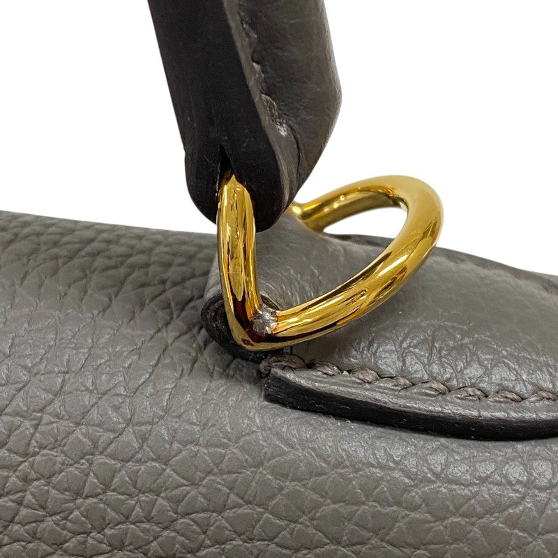 エルメス HERMES ケリー25 内縫い Z刻 エタン ゴールド金具 トゴ レディース ハンドバッグ ショルダーバッグ