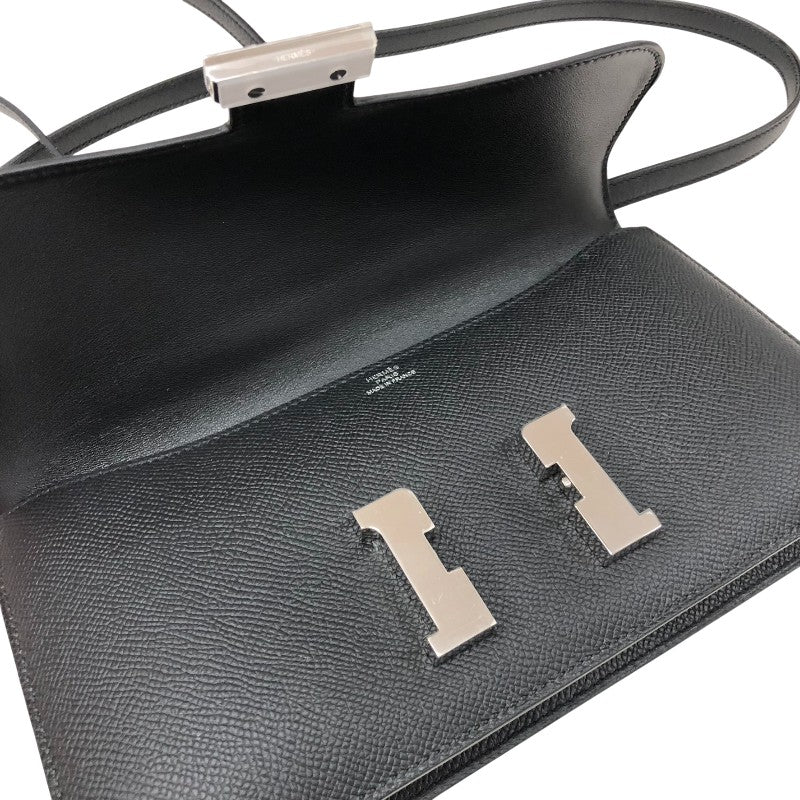 エルメス HERMES コンスタンスエラン K刻 ブラック シルバー金具 エプソン レディース ショルダーバッグ