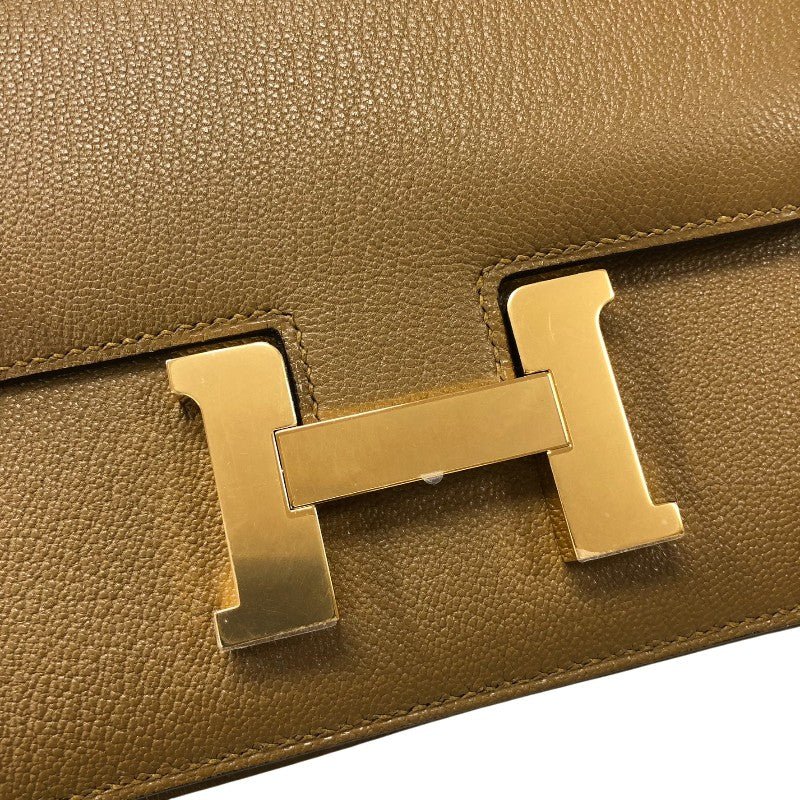 エルメス HERMES コンスタンス3ミニ W刻 クラフト ゴールド金具 シェーブル レディース ショルダーバッグ