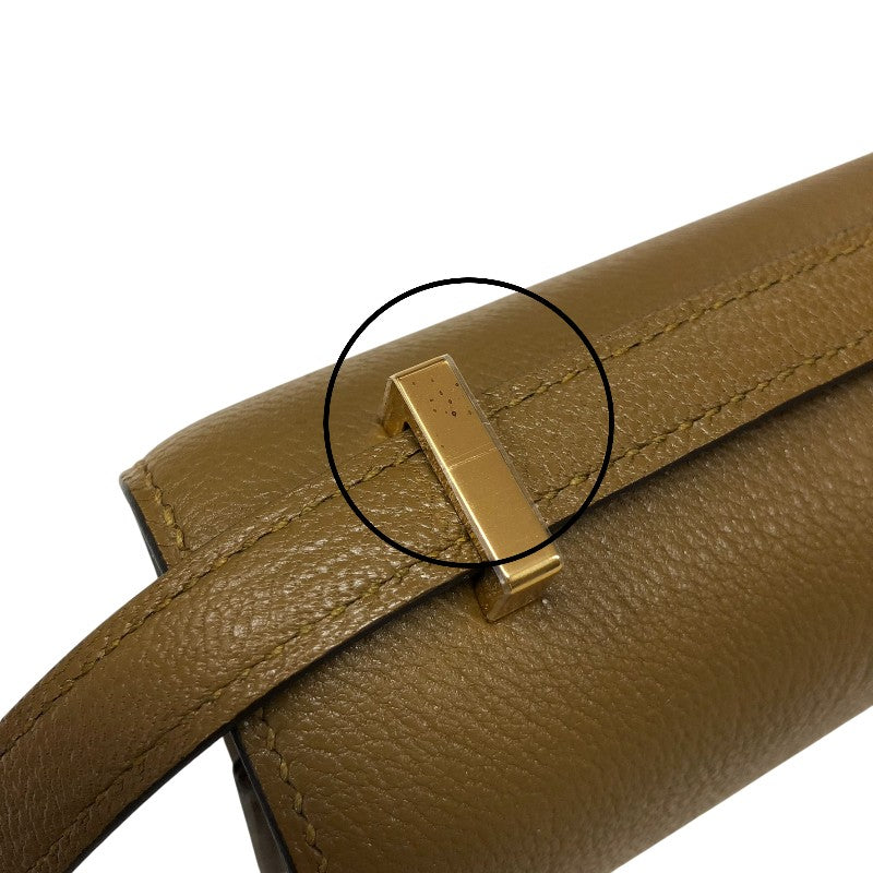 エルメス HERMES コンスタンス3ミニ W刻 クラフト ゴールド金具 シェーブル レディース ショルダーバッグ