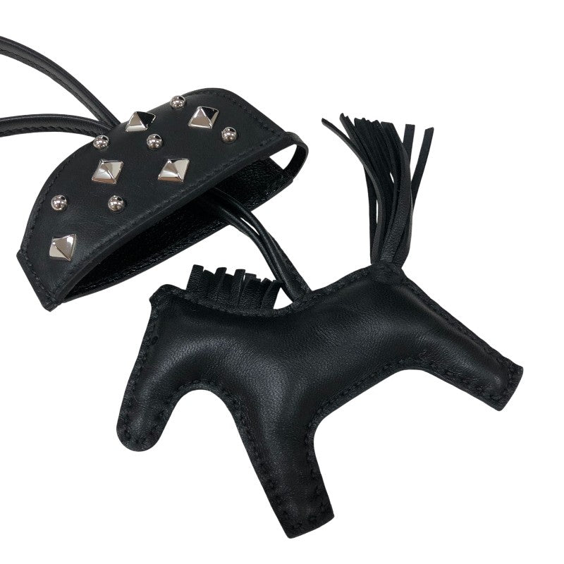 エルメス HERMES ロデオ ロベオロック PM チャーム K刻 ブラック