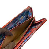 エルメス HERMES アザップロング シルクイン W刻（2024年製) オレンジフィールド/SV金具 エプソン レディース 長財布