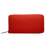 エルメス HERMES アザップロング シルクイン W刻（2024年製) オレンジフィールド/SV金具 エプソン レディース 長財布