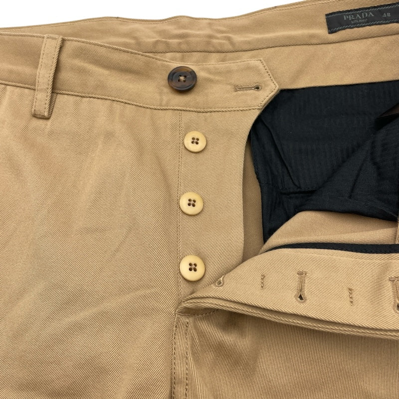 プラダ PRADA コットンパンツ ベージュ コットン メンズ パンツ