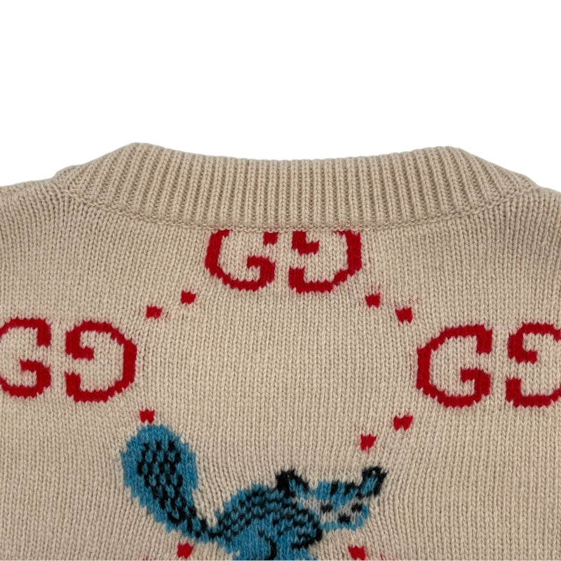 グッチ GUCCI FREYA HARTAS GGニットセーター 661836 ベージュ ウール メンズ セーター