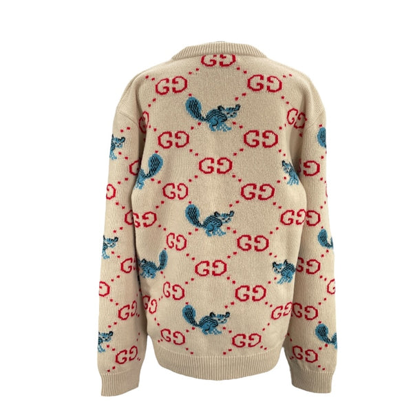 グッチ GUCCI FREYA HARTAS GGニットセーター 661836 ベージュ ウール メンズ セーター