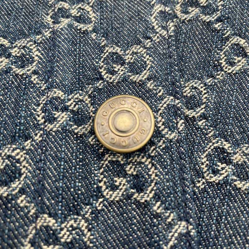 グッチ GUCCI GGロゴ デニムジャケット 649110 ネイビー コットン メンズ デニムジャケット