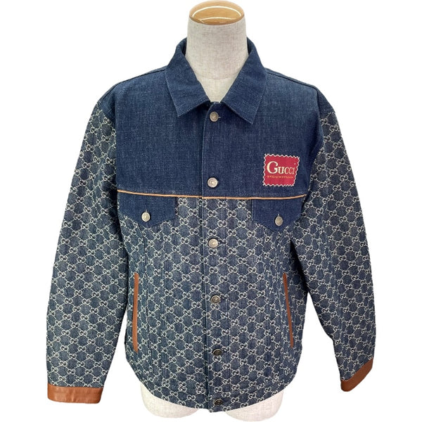 グッチ GUCCI GGロゴ デニムジャケット 649110 ネイビー コットン メンズ デニムジャケット
