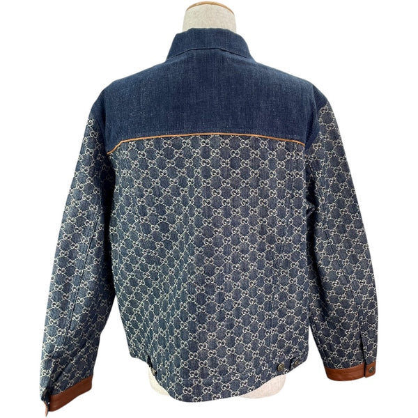 グッチ GUCCI GGロゴ デニムジャケット 649110 ネイビー コットン メンズ デニムジャケット