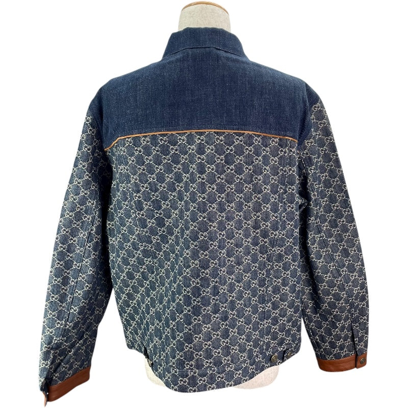 グッチ GUCCI GGロゴ デニムジャケット 649110 ネイビー コットン メンズ デニムジャケット