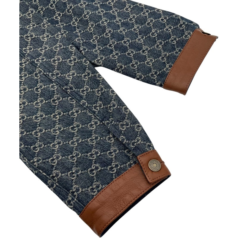 グッチ GUCCI GGロゴ デニムジャケット 649110 ネイビー コットン メンズ デニムジャケット