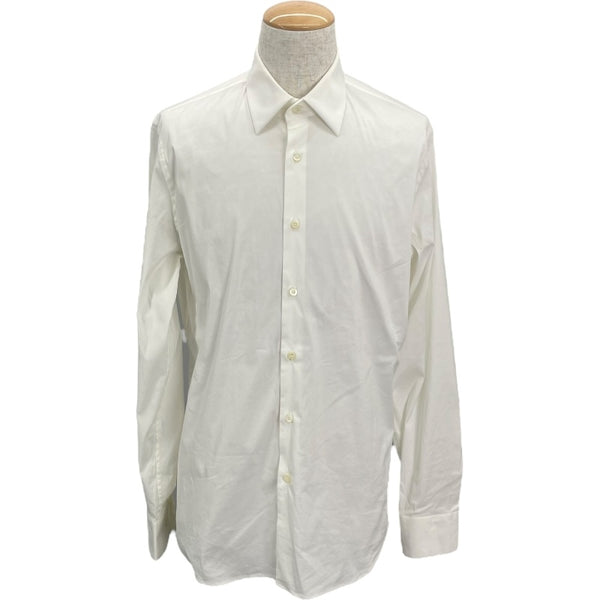 プラダ PRADA 長袖シャツ UCM608 ホワイト コットン メンズ 長袖シャツ
