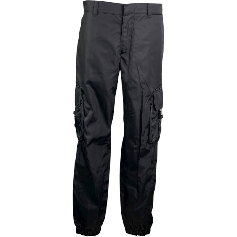 プラダ PRADA トライアングルロゴカーゴパンツ SPH130 ブラック ナイロン メンズ カーゴパンツ