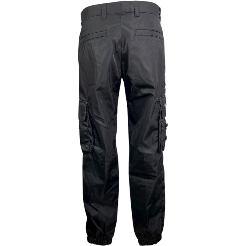 プラダ PRADA トライアングルロゴカーゴパンツ SPH130 ブラック ナイロン メンズ カーゴパンツ