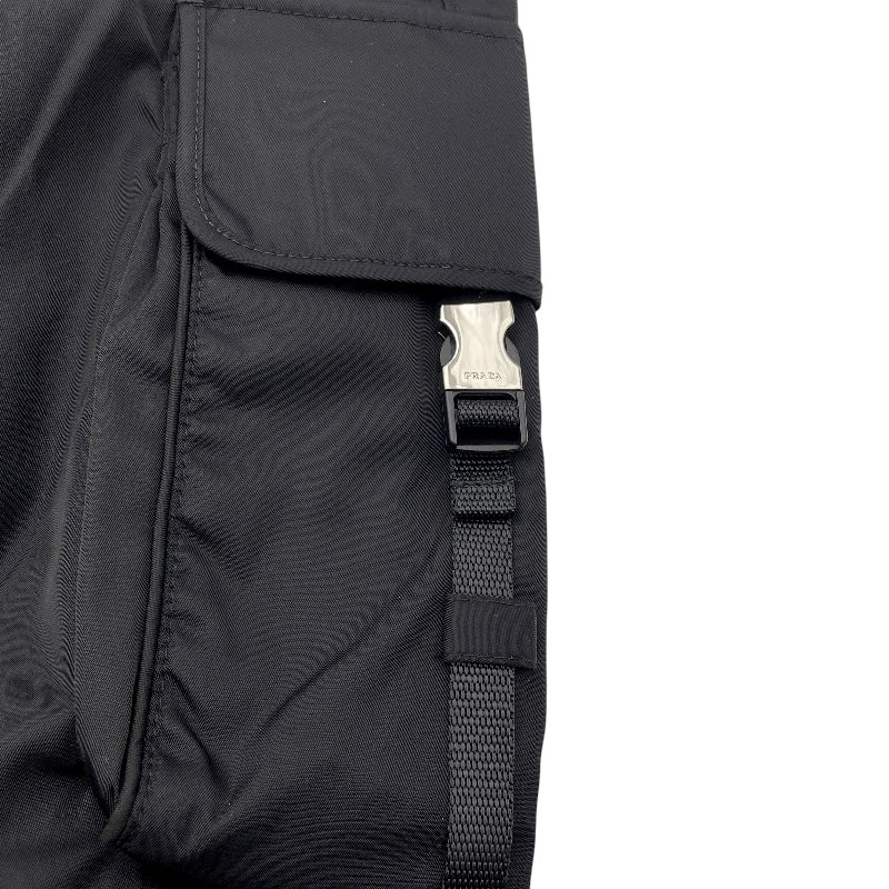 プラダ PRADA トライアングルロゴカーゴパンツ SPH130 ブラック ナイロン メンズ カーゴパンツ