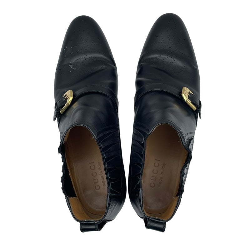 グッチ GUCCI サイドゴアアンクルブーツ 563268 ブラック レザー メンズ ブーツ