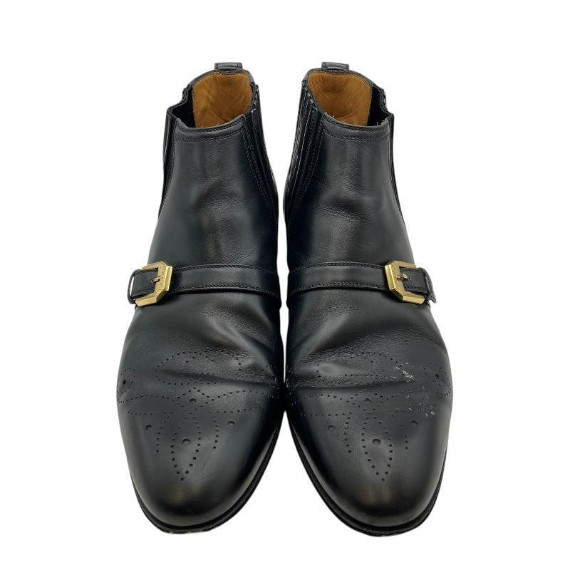 グッチ GUCCI サイドゴアアンクルブーツ 563268 ブラック レザー メンズ ブーツ