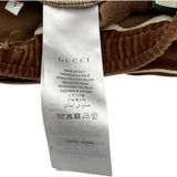 グッチ GUCCI サイドロゴルーズショニエールトラックパンツ 574097 ブラウン ベロア メンズ パンツ