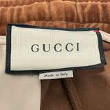 グッチ GUCCI サイドロゴルーズショニエールトラックパンツ 574097 ブラウン ベロア メンズ パンツ