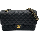 シャネル CHANEL マトラッセ25 A01112 23番台 ブラック GD金具 キャビア レディース ショルダーバッグ