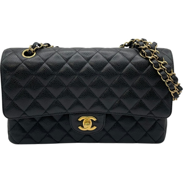 シャネル CHANEL マトラッセ25 A01112 23番台 ブラック GD金具 キャビア レディース ショルダーバッグ