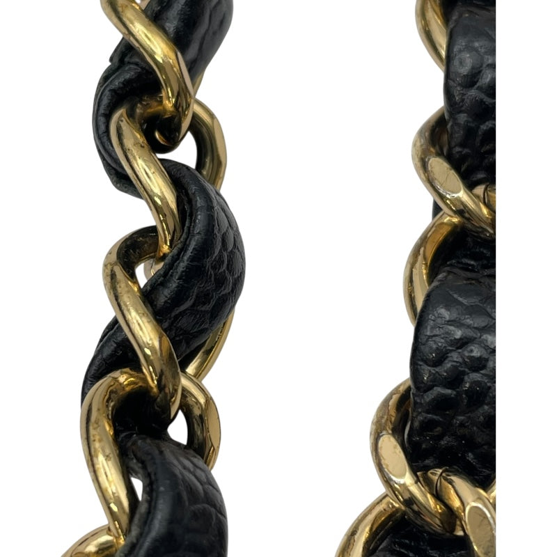 シャネル CHANEL マトラッセ25 A01112 23番台 ブラック GD金具 キャビア レディース ショルダーバッグ