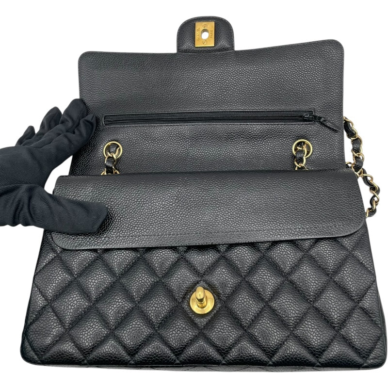 シャネル CHANEL マトラッセ25 A01112 23番台 ブラック GD金具 キャビア レディース ショルダーバッグ