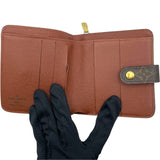 ルイ・ヴィトン LOUIS VUITTON コンパクトジップ M61667 ブラウン モノグラム レディース 二つ折り財布