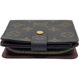 ルイ・ヴィトン LOUIS VUITTON コンパクトジップ M61667 ブラウン モノグラム レディース 二つ折り財布
