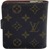 ルイ・ヴィトン LOUIS VUITTON コンパクトジップ M61667 ブラウン モノグラム レディース 二つ折り財布