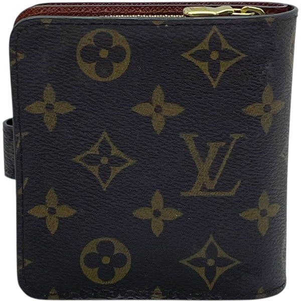 ルイ・ヴィトン LOUIS VUITTON コンパクトジップ M61667 ブラウン モノグラム レディース 二つ折り財布