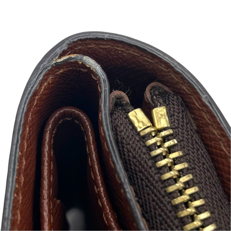 ルイ・ヴィトン LOUIS VUITTON コンパクトジップ M61667 ブラウン モノグラム レディース 二つ折り財布