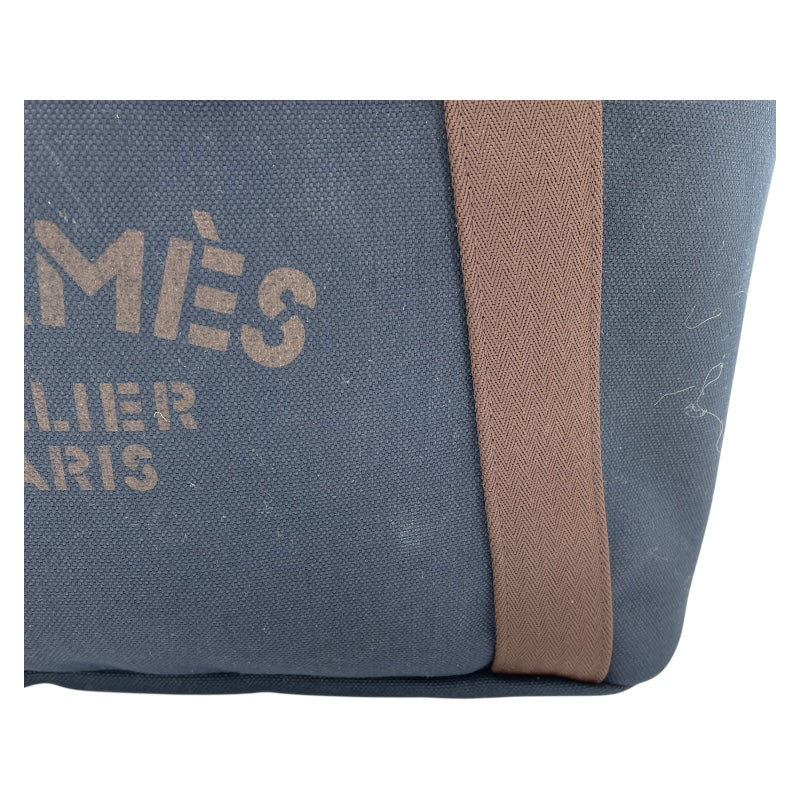 エルメス HERMES サックドパンサージュ B刻印　(2023年製) ネイビー　シルバー金具 トワル レディース トートバッグ