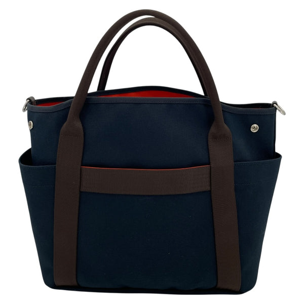 エルメス HERMES サックドパンサージュ B刻印　(2023年製) ネイビー　シルバー金具 トワル レディース トートバッグ