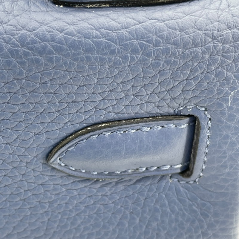 エルメス HERMES ケリー28 内縫い C刻 ブルーブライトン SV金具 トリヨン レディース ショルダーバッグ