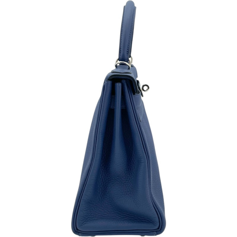 エルメス HERMES ケリー28 内縫い C刻 ブルーブライトン SV金具 トリヨン レディース ショルダーバッグ