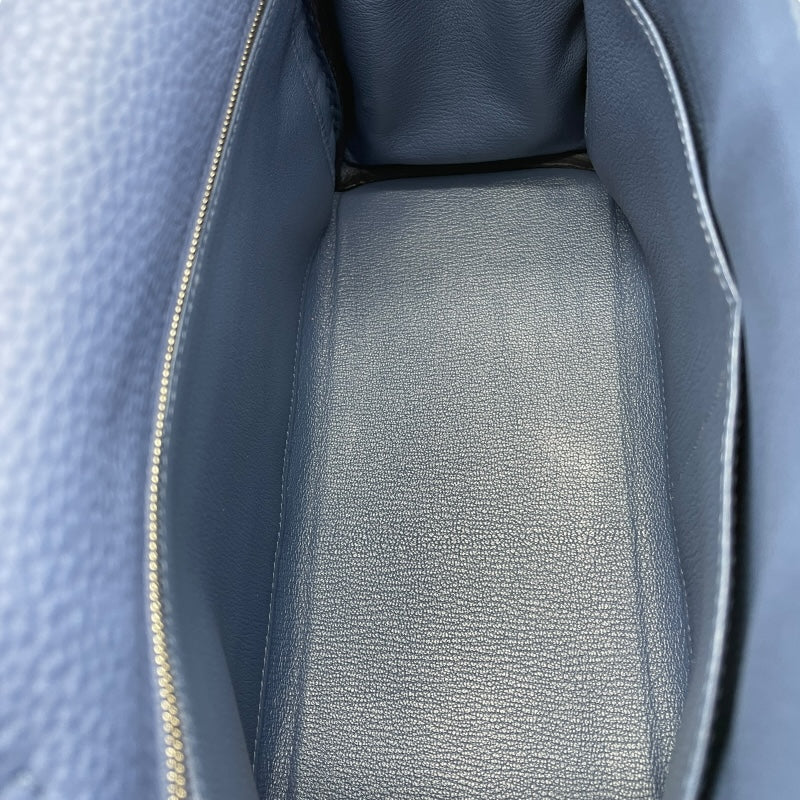 エルメス HERMES ケリー28 内縫い C刻 ブルーブライトン SV金具 トリヨン レディース ショルダーバッグ