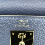 エルメス HERMES ケリー28 内縫い C刻 ブルーブライトン SV金具 トリヨン レディース ショルダーバッグ