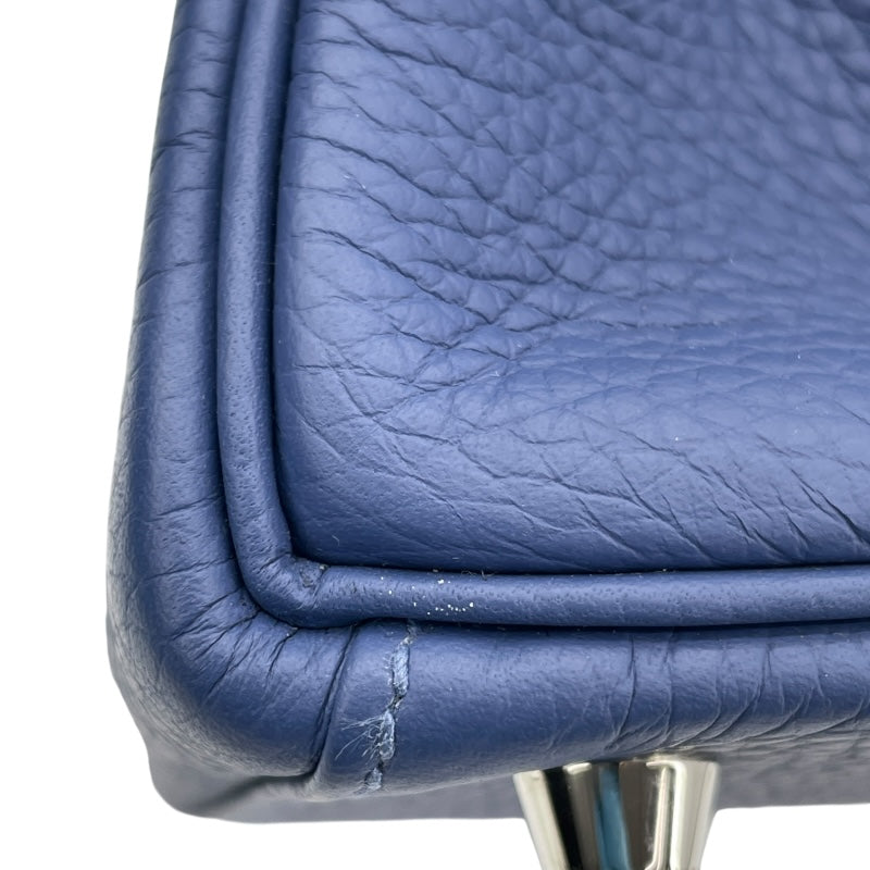 エルメス HERMES ケリー28 内縫い C刻 ブルーブライトン SV金具 トリヨン レディース ショルダーバッグ