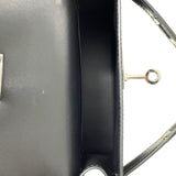 エルメス HERMES ミニケリー2 U刻印 ブラック SV金具 ボックスカーフ レディース ショルダーバッグ