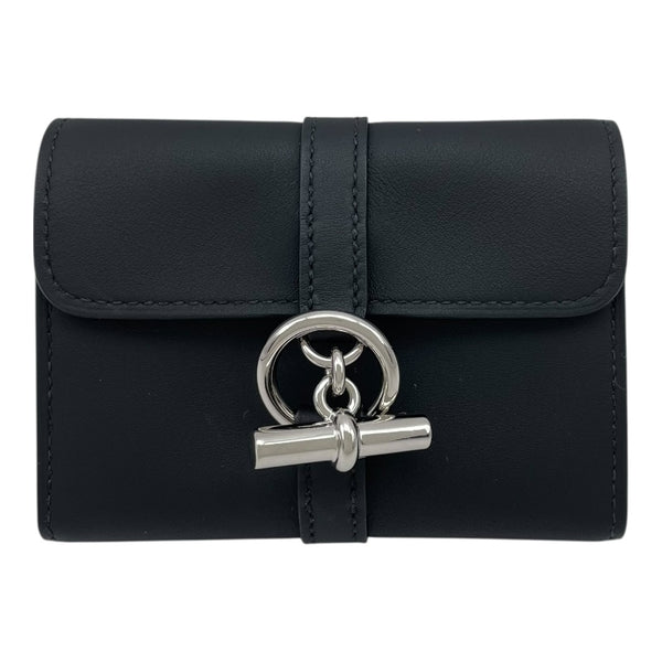 エルメス HERMES グレナンコンパクト K刻印 ブラック SV金具 スイフト ユニセックス コインケース