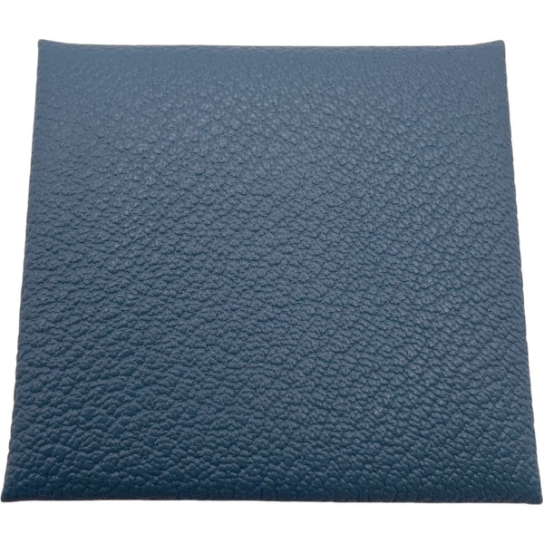 エルメス HERMES バスティア ヴェルソ W刻 ブルー シェーブル レディース コインケース