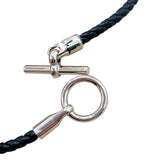 エルメス HERMES グレナン ドゥブルトゥール ブラック/SV金具 スイフトレザー レディース ブレスレット