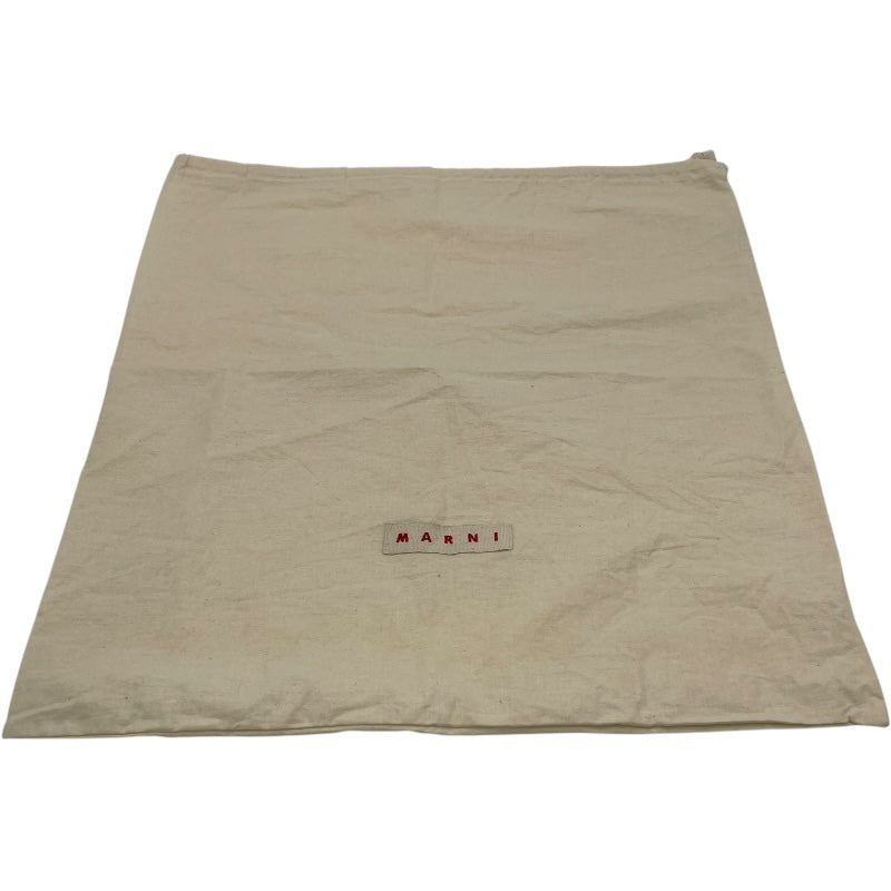 マルニ MARNI フラワーカフェストライプバッグ グリーン ピンク ナイロン レディース ハンドバッグ