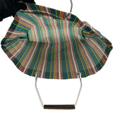 マルニ MARNI フラワーカフェストライプバッグ グリーン ピンク ナイロン レディース ハンドバッグ