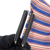 マルニ MARNI フラワーカフェストライプバッグ ブルー・ピンク ナイロン レディース その他バッグ