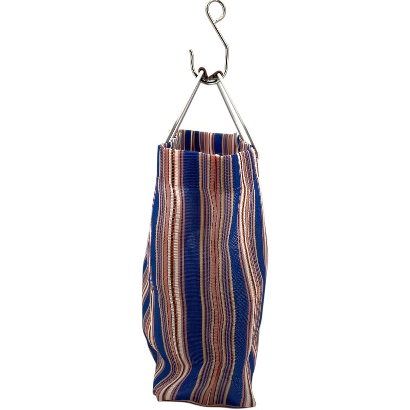 マルニ MARNI フラワーカフェストライプバッグ ブルー・ピンク ナイロン レディース その他バッグ